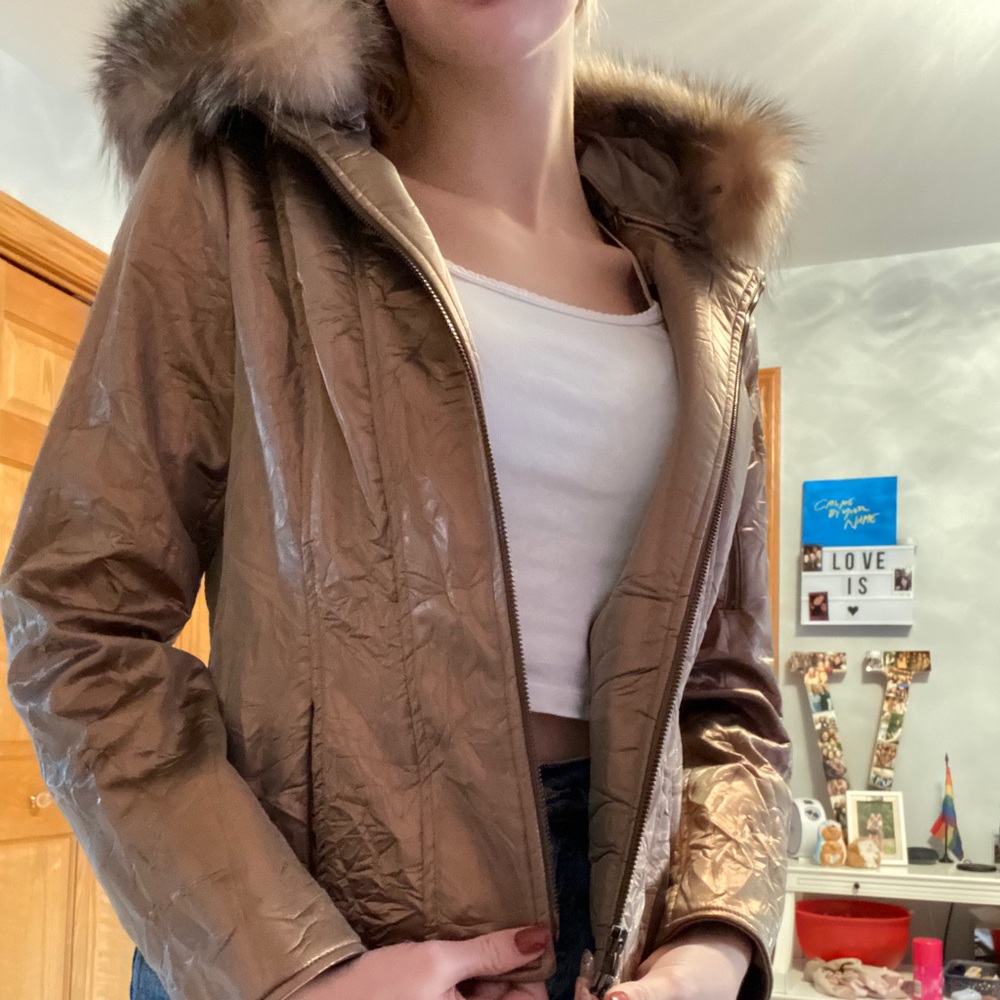 Worth rain treated fix hooded coat NWT